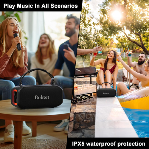 Máquina De Karaoke Bobtot Pequeña Portátil Con 2 Micrófonos