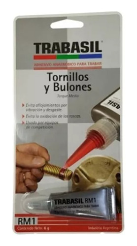 Trabasil Rm1 Adhesivo Para Trabar Tornillos Y Bulones 6grs