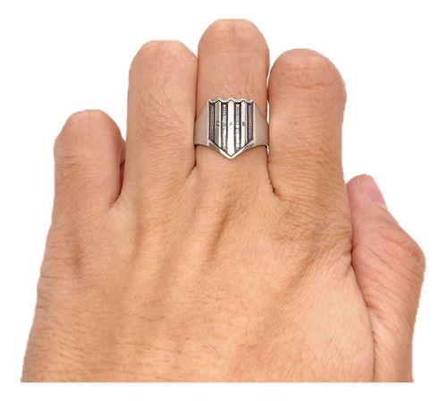 Anillo Escudo Equipo FĂștbol Argentina Banfield B - Mediano Plata 925