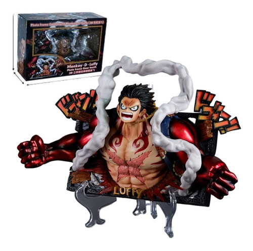 Monkey D Luffy Gear 4 One Piece Cuadro Pared 3d Decorativo