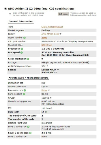Amd Athlon Ii X2 1.8ghz (Usado)