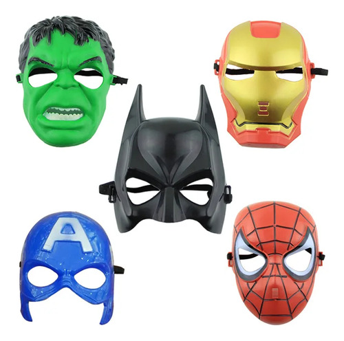 Máscara Super Héroe Avengers Plástico Pvc