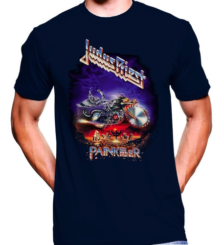 Camiseta Estampada Hombre Judas Priest Painkiller