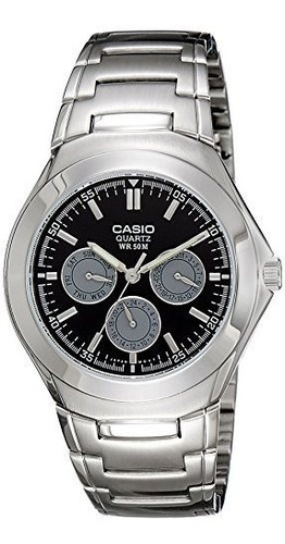 Reloj Analogico Casio Edifice Black Dial Para Hombre Mtp1247
