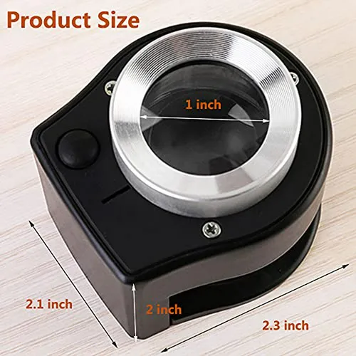 Lupa De 30x Con Luz Led Recargable Para Joyería Y Monedas