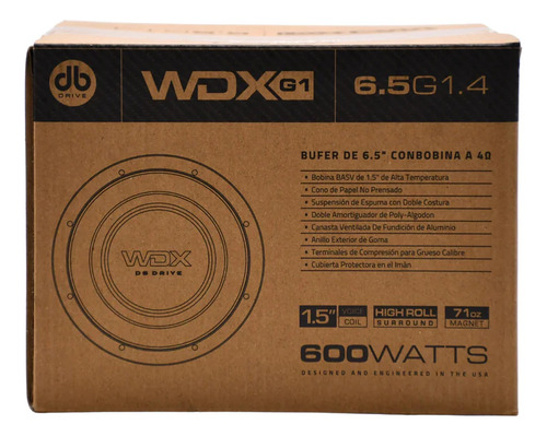 Subwoofer Db Drive Wdx6.5g1.4 Wdx6.5 600w
