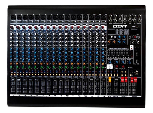 Mesa De Som Analógica Dbr Dm16usb 16 Canais