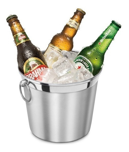 Balde De Gelo Com Argola Hotel Industrial 4.5 L - Alumínio