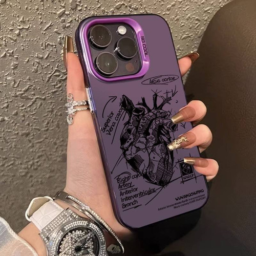 Capa Case Capinha Anti Impacto Premium P/ Iphone 13,14,15,16 Lilás 16 Pro Max