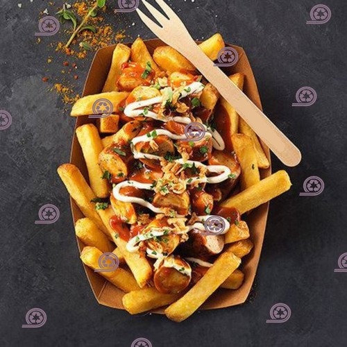 1000 Charolas Bandeja Antigrasa Para Comida Cartón Kraft