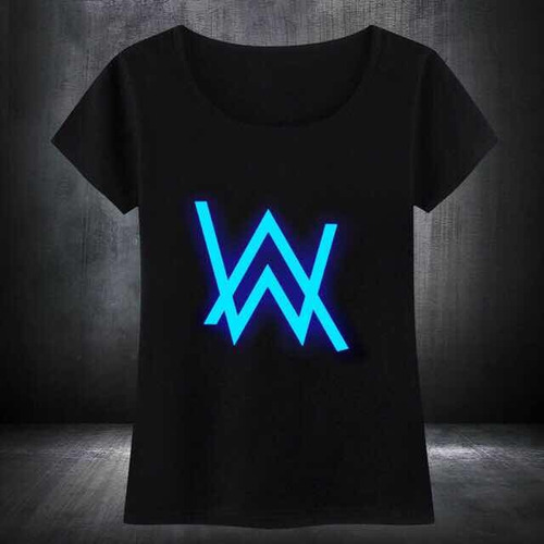 Alan Walker Remera Mujer Brilla En La Oscuridad Dj Logo | MercadoLibre