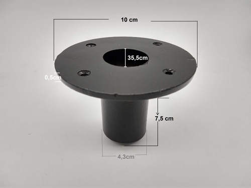 Imagem 2 de 3 de Suporte Para Caixa De Som Copo Chapéu De Metal Kit Com 4