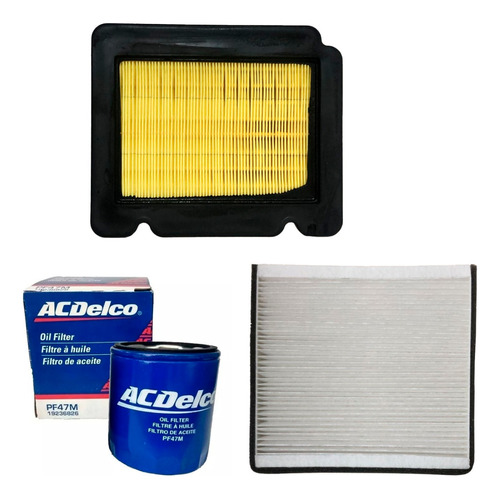 Combo Filtro Aire Aceite Habitaculo Chevrolet Aveo G3 2016