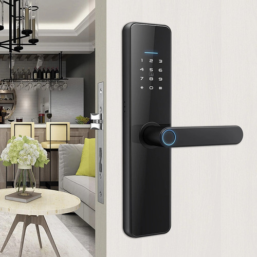 Cerradura Smart Lock Wi Fi Biometrica Huella Tarjeta App