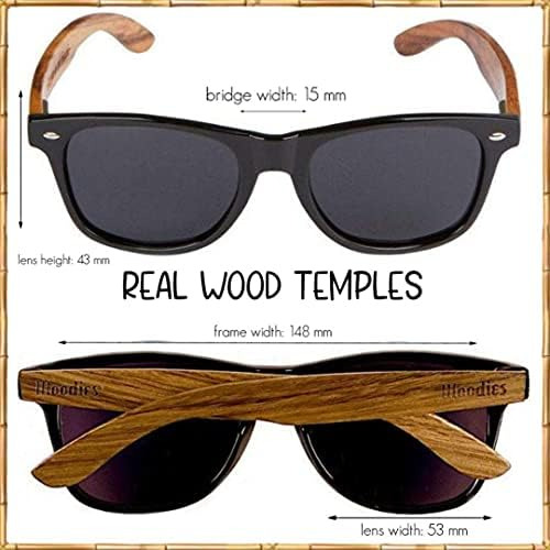 Woodies Gafas De Sol De Madera De Nogal Con Lentes Oscuros Y