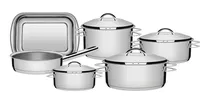 Comprar Juego De Ollas Acero Inox Bandeja Hornear 6 Pz Tramontina