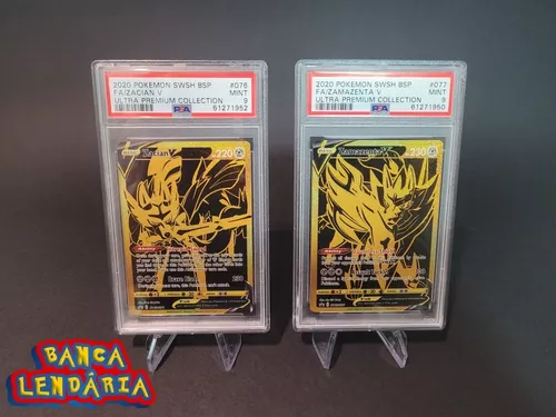 Original Carta Pokemon Lendaria ultra rara Zacian V em Promoção na