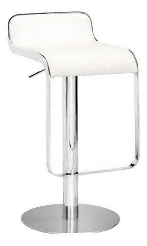 Imagen 1 de 10 de Banco Para Bar Modelo Equino - Blanco Këssa Muebles