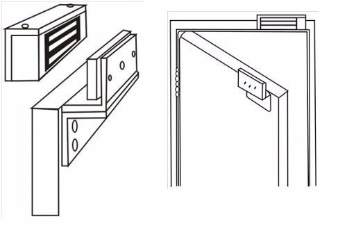 Imagen 4 de 9 de Herrajes U Cerradura Electromagnética De 350lbs, U180