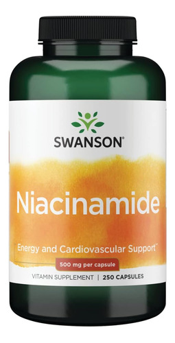 Vitaminas Americanas B3 Niacinamida 500 Mg 250 Cápsulas