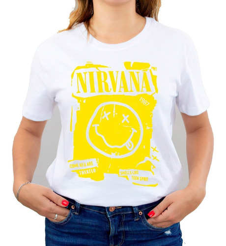 Polera Algodón Nirvana Banda De Rock Exclusivo Año 1987 C731