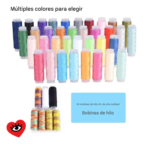 Set De Costura Estuche Aguja Hilos Tijera Veoquiero