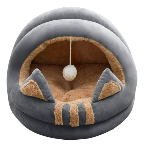 Cama Iglu Para Mascotas Gatos Extra Acolchado Felpa Talla M