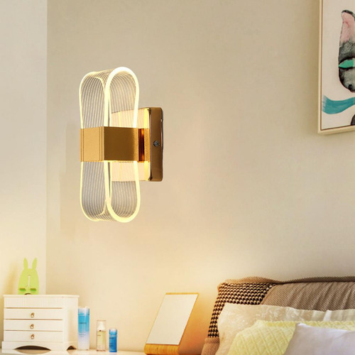 2 Lámparas De Pared Modernas Led Acrílicas Regulables Para