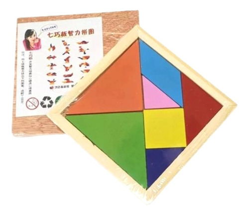 X10 Juego Puzzle Tangram 11x11cm Ideal Souvenirs Sorpresitas