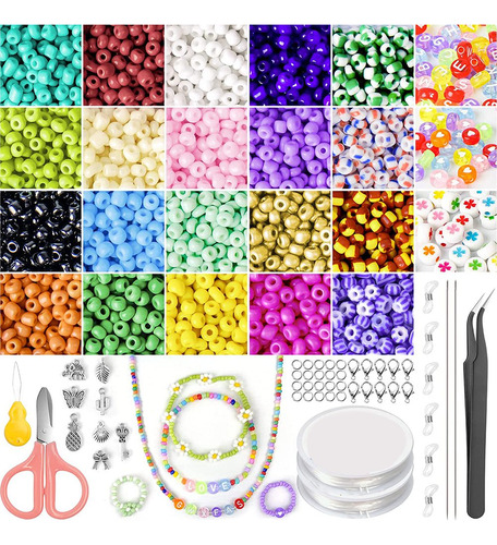 10 000 Perlas De Semillas De Vidrio De 3 Mm, 20 Colores Y 36