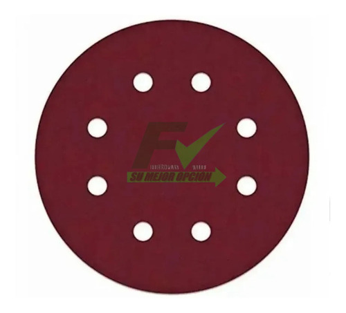 Disco Lija 8 Huecos Lijadora Orbital Velcro # 150 X 20 Und