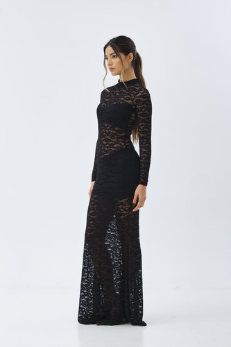 Vestido Largo De Encaje