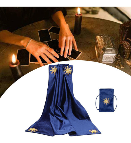 Toalha De Mesa De Cartão De Adivinhação De Tarô Azul