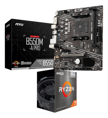 Kit Upgrade Total Info Ryzen 7 5700g + B550m Micro Atx Cor Preto