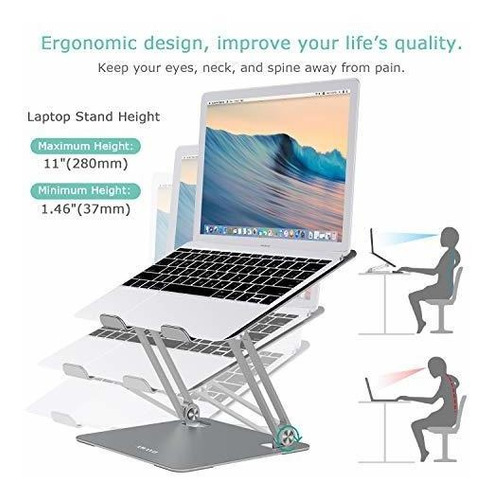 Imagen 2 de 7 de Awavo - Soporte Ergonómico Para Ordenador Portátil De Alumi