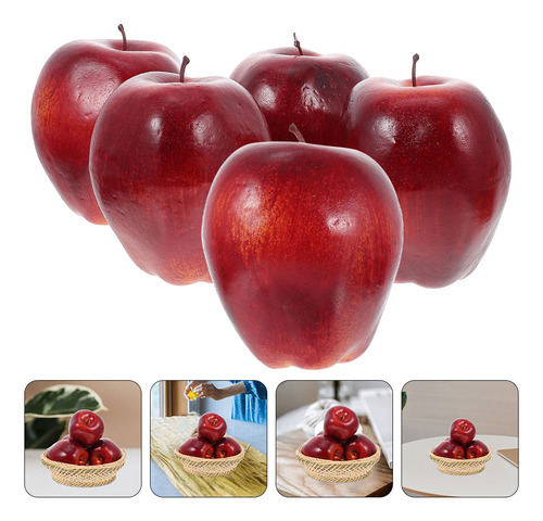 Simulación De Fruta De Serpiente Roja Modelo Banana, 5 Unida