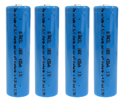 4200mah 4 Pc 18650 3.7v Li-ion Recargable Ultracell Azul Nos