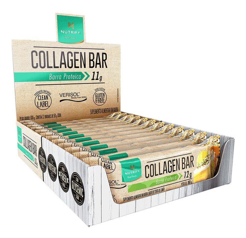 Collagen Bar 10 Unidades - Nutrify - Torta De Limão
