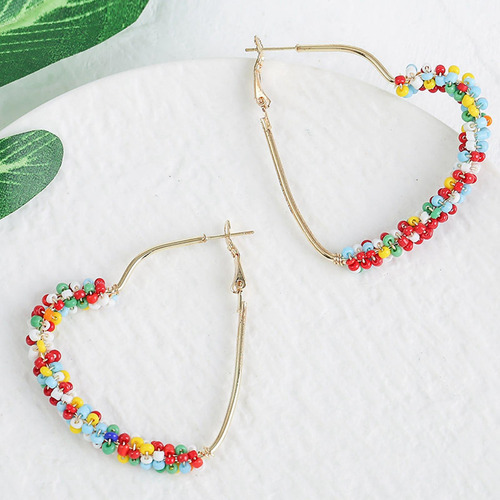 Pendientes Bohemios Hechos A Mano Con Cuentas