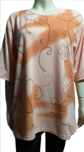 Blusa Algodon Salmon Talle Grande Especial 2xl 