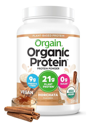 Proteína Orgánica Orgain 1.242 Kg Vegano Sabores Horchata