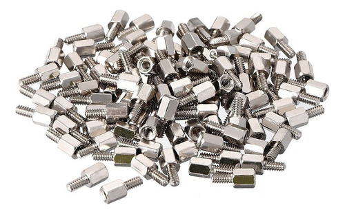 Tornillos Espaciadores Hexagonales De 6+6mm De Latón, 100 Pz