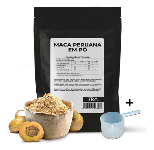 Maca Peruana Premium Em Pó - Garantido - 100% Puro - 1kg 