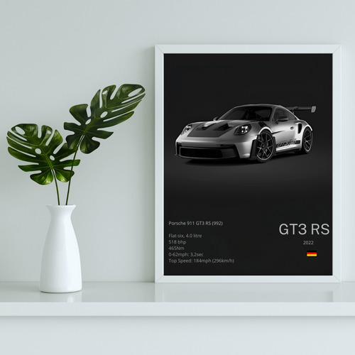 Cuadro Decorativo Habitación Auto Porsche 911 Gt3 Rs(992)