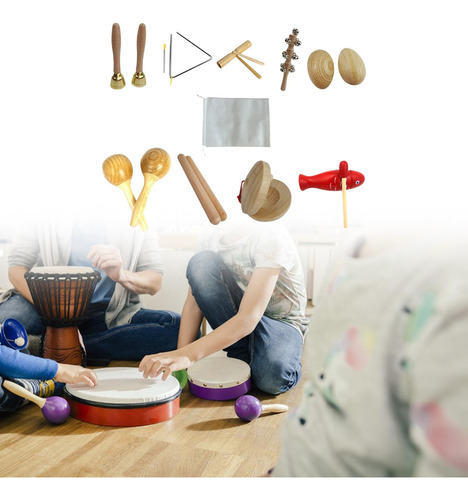 9 Pcs Instrumentos Musicales Para Niños Conjunto De