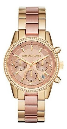 Michael Kors Ritz Reloj De Acero Inoxidable, Ritz, Dorado/r