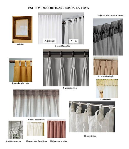Imagen 7 de 10 de Cortinas Rusticas Artesanales - En Tela Gasa Doble Tejido