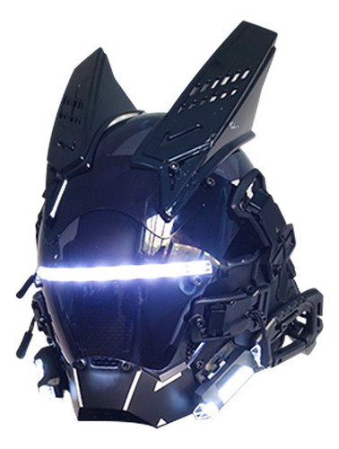 Máscara Cyberpunk White Light Bot Punk 2024 Com Função De Ca