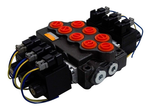 Imagem 2 de 4 de Comando Hidráulico Elétrico 3 Secções 50 Ltrs Monobloco 12v