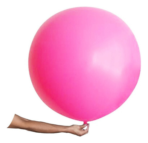 Globo Latex Gigante Esfera 36 Pulgadas Jumbo 90cm Elige Tono Color Rosa Fuerte